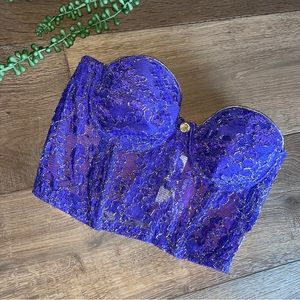 VS Vintage Gold Label Bustier Lace Purple mesh